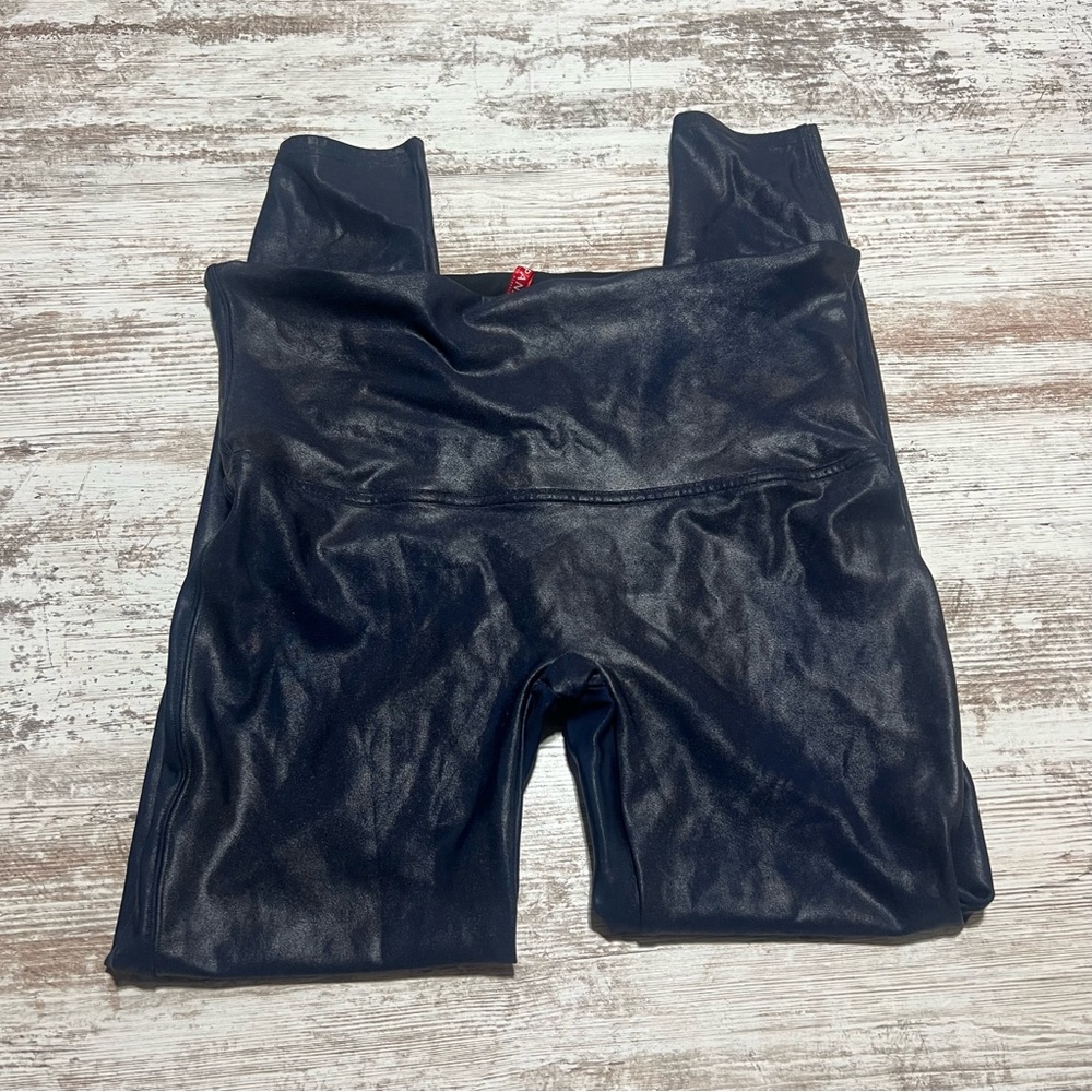 SPANX Shimmering Navy Sparkle Leggings Size 1XL